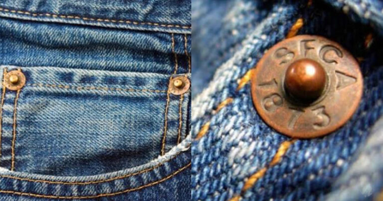 Você sabe qual é o motivo por trás dos rebites de metal nas calças jeans?