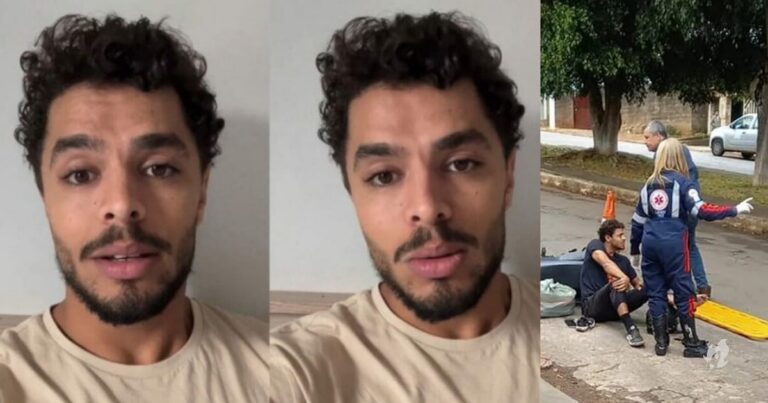 Ator da Globo fala após sofrer acidente de moto