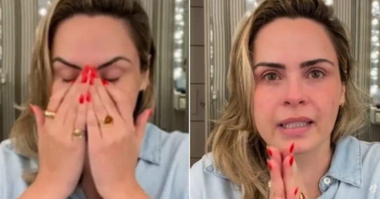Ana Paula Renault chora após ser acusada de mentir sobre traição