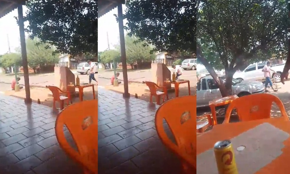 Homem narra esfaqueamento em bar de Maracaju (MS). — Foto: Redes sociais/Reprodução