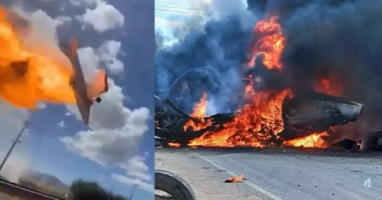 Avião cai em rodovia atingido várias pessoas e óbito já é confirmado