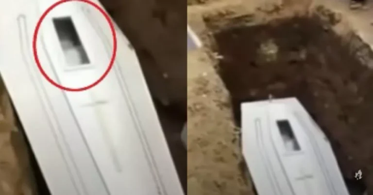 Vídeo mostra o momento que cadáver acenou para familiares pelo vidro do caixão na hora do enterro