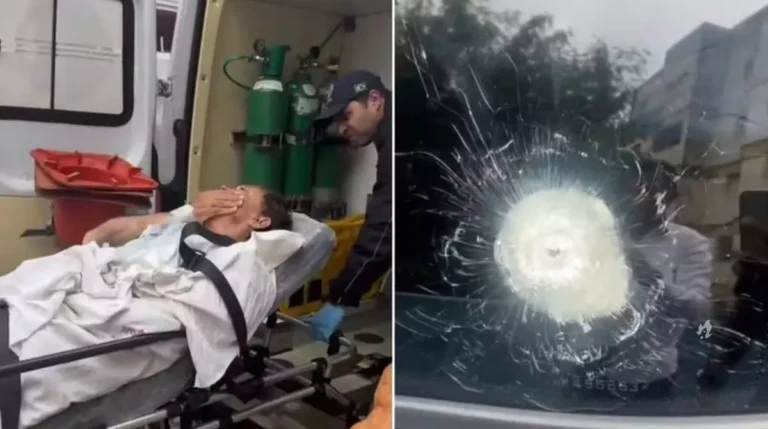 Vídeo: prefeito de Taboão da Serra é baleado dentro do carro