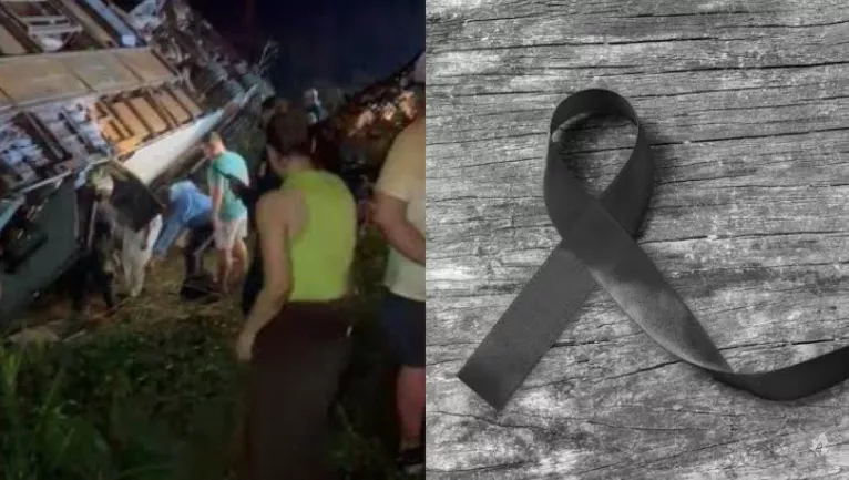 Fatal: Ônibus de viagem com 35 passageiros capota no sul do Pará