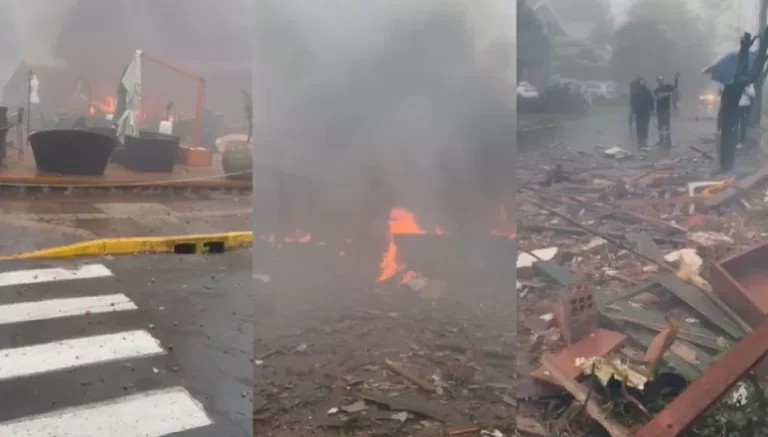 Avião cai no centro de Gramado deixando várias vítimas