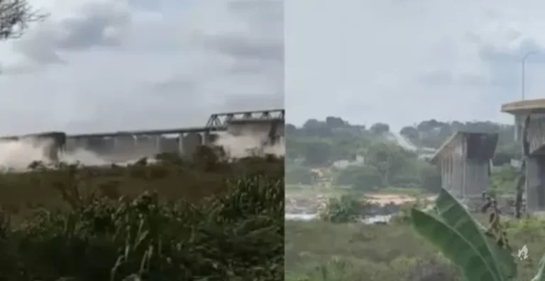 Ponte desaba na divisa entre Tocantins e Maranhão; vídeo