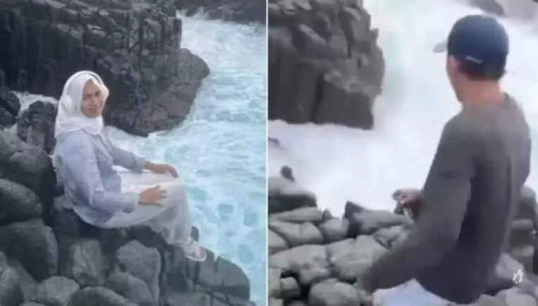 VÍDEO: Jovem de 18 anos morre após posar para foto em pedra e ser ‘engolida’ pelo mar