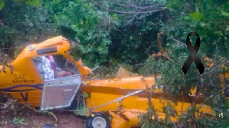 Avião cai e mata piloto em Minas Gerais