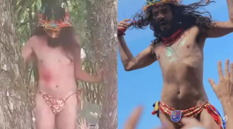 Jesus gay e de fio-dental gera revolta em bloco de carnaval