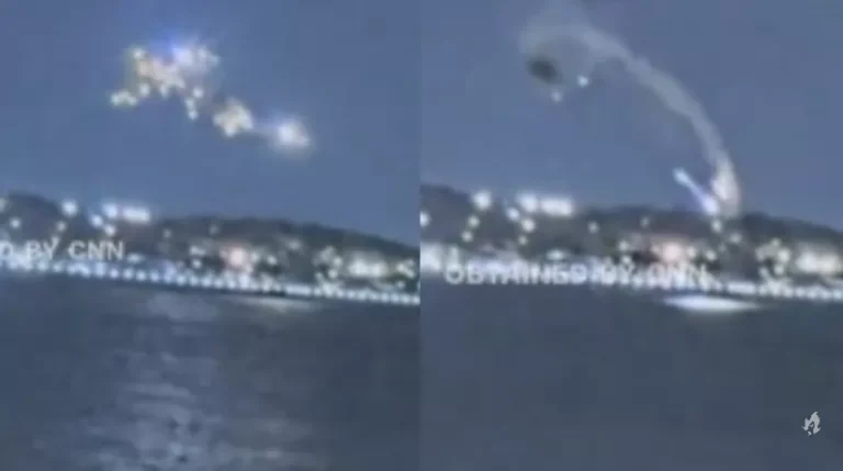 Novo vídeo mostra destroços de avião caindo no rio após colidir com helicóptero nos EUA