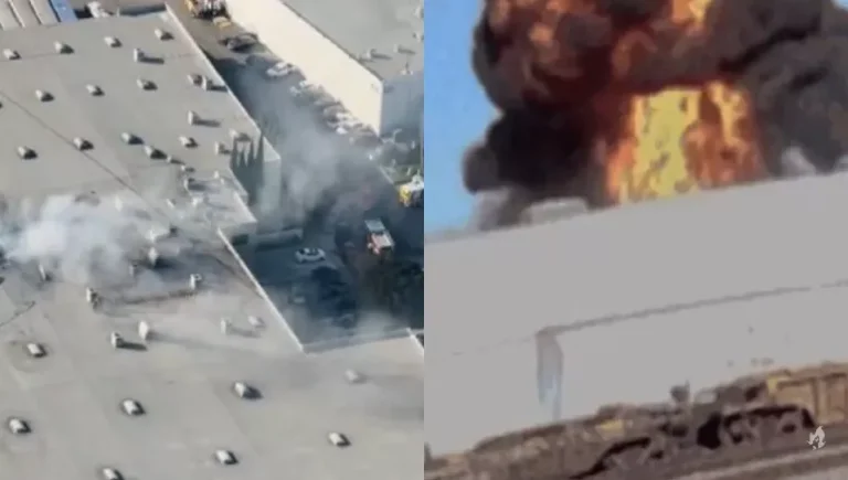 Vídeo registra exato momento em que avião cai em galpão, deixando mortos e feridos