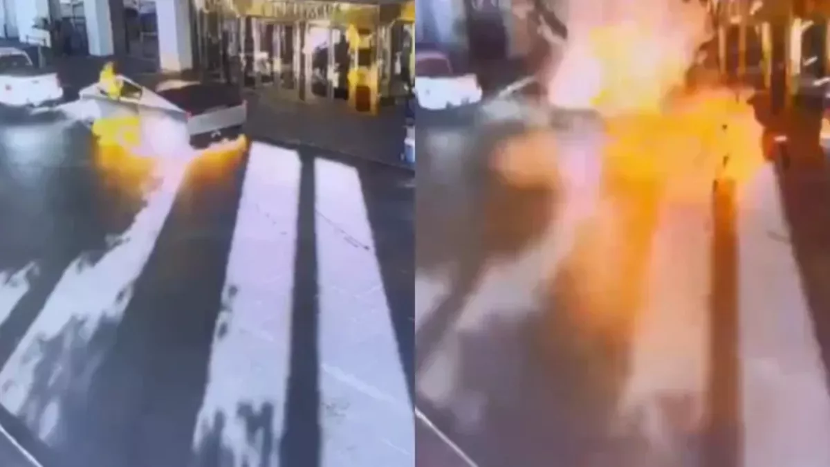 Tesla Exploding Car » Carro da Tesla explode em frente a hotel de Trump