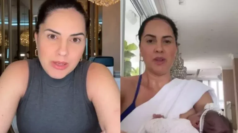 Graciele Lacerda é massacrada por atitude com a filha recém-nascida: ‘Tem que dar’