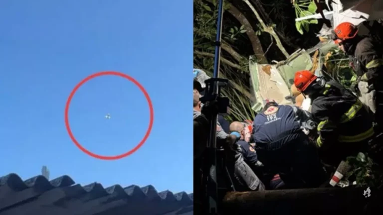 Vídeo mostra avião rodopiando e caindo em cima de aldeia indígena