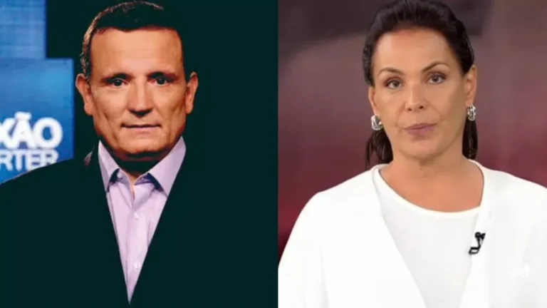 Vídeo: Roberto Cabrini puxa Carolina Ferraz pelo braço ao vivo na Record e dá ordem: ‘Pode ler’