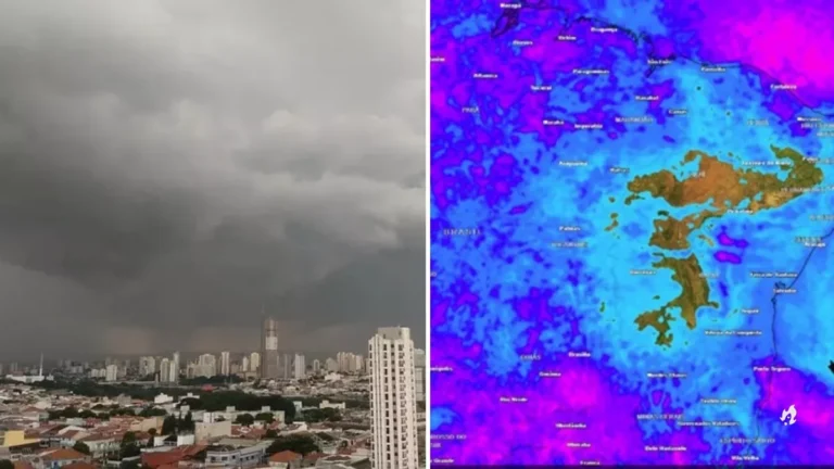 Frente fria avança pelo Brasil no fim de semana deixando municípios em alerta para risco de temporais