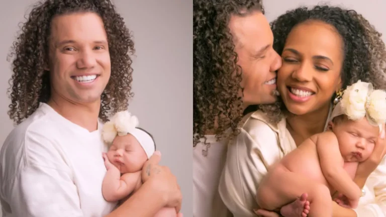 Maycon Cosmer, 1º eliminado do BBB24, posa com filha em ensaio de Páscoa