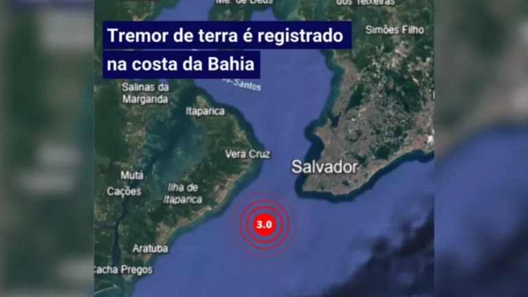 Tremor de terra atinge cidade no litoral da Bahia