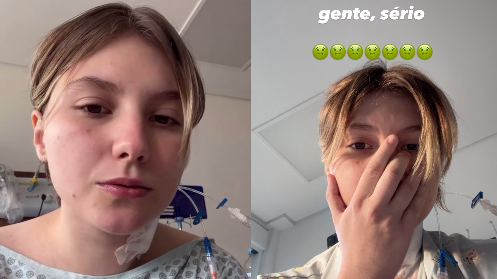 Isabel Veloso mostra 1ª quimioterapia e conta quando vai perder o cabelo