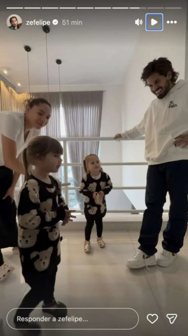Filhos de Virginia surpreendem com reação ao reencontrar o pai, Zé Felipe; veja
