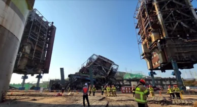 Desabamento em usina deixa cinco presos em escombros na Coreia do Sul