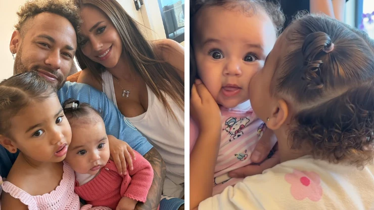 Bruna Biancardi mostra interação fofa entre filhas de Neymar