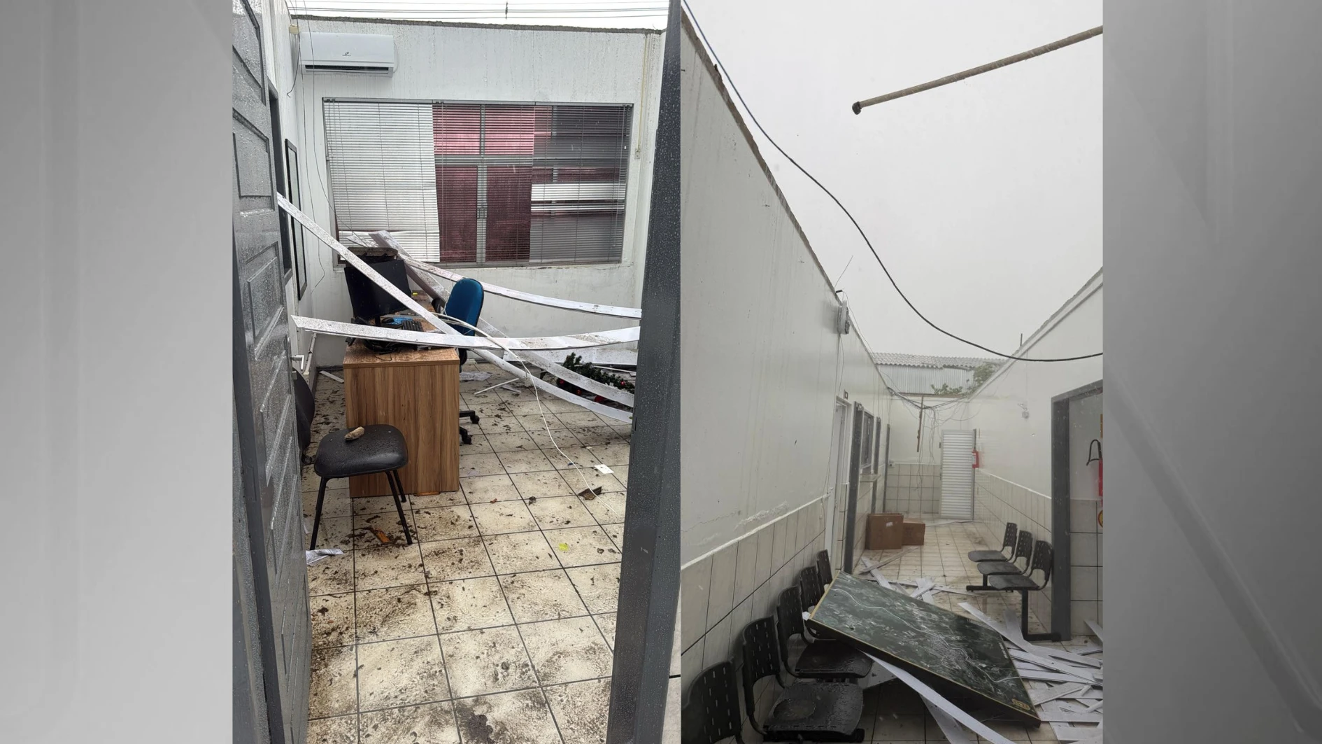 Vídeo: chuvas e granizo afetam residências de munícipios em Santa Catarina