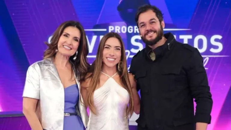 Fátima Bernardes e Túlio Gadêlha participam de programa no SBT
