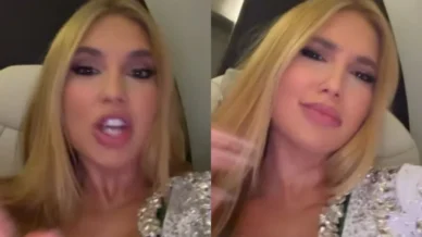 Sufoco! Virginia Fonseca passa por momentos de tensão durante voo