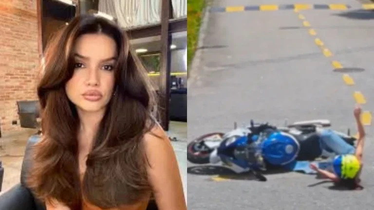 É grave? Juliette sofre acidente e cai de moto; veja o vídeo