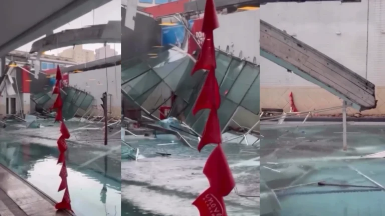 Teto de academia desaba após chuvas e deixa dois feridos no ABC Paulista