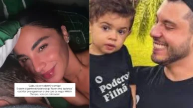 Gabriela Versiani revela pedido do enteado, filho de Marília Mendonça e Murilo Huff