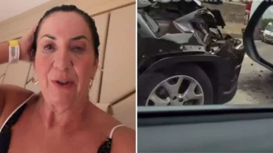 Destruído? Video mostra estado do carro de Margareth Serrão após acidente