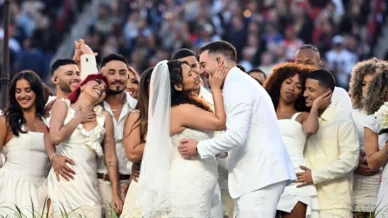 Conheça a história dos noivos que se casaram durante show do Bad Bunny