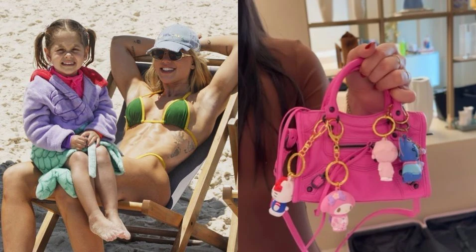 Virginia pega bolsa de R$ 9 mil emprestada da filha Maria Flor