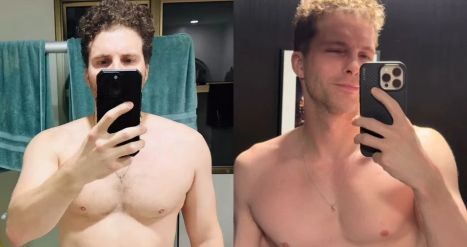 Thiago Fragoso conta que mudou de vida há 1 ano e mostra antes e depois