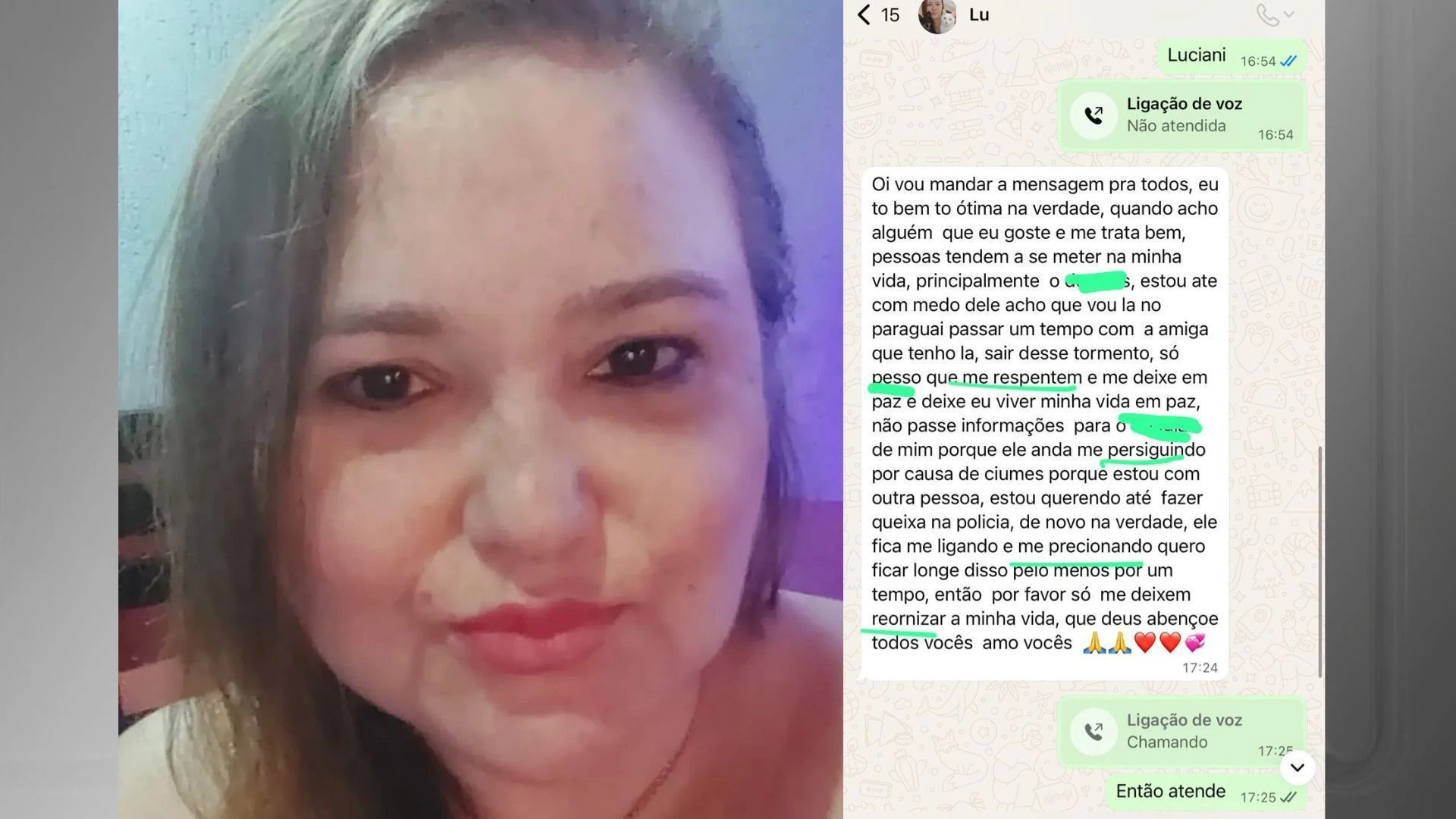 Erros gramaticais em mensagem levam família a registrar sumiço de gaúcha