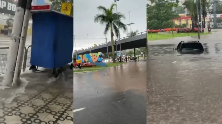 Homem morre ao ser arrastado por enxurrada em São Bernardo do Campo (SP)