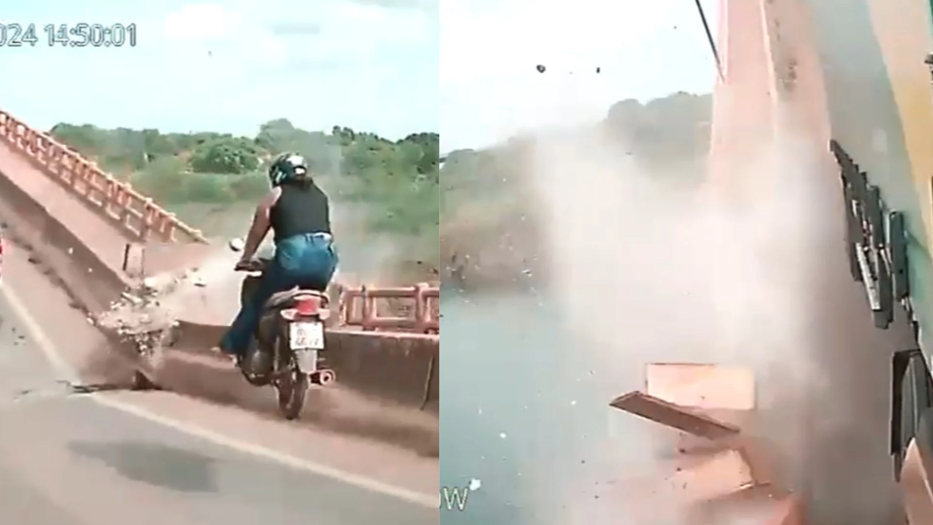 Novas imagens mostram veículos arremessados em desabamento de ponte; veja