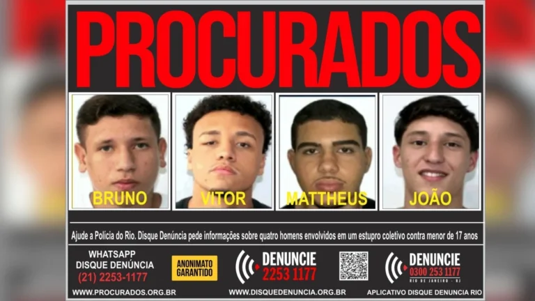 Polícia divulga fotos de suspeitos de estupro coletivo em Copacabana