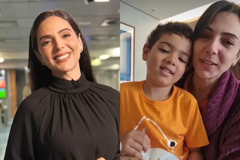 Âncora da Globo chora com homenagem do filho, que trata leucemia