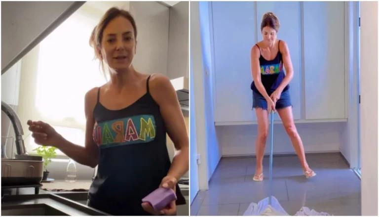Ticiane Pinheiro mostra dia de faxina: “Lavar louça é terapia”