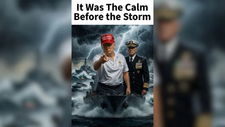Trump posta montagem em alerta ao Irã: “Calmaria antes da tempestade”