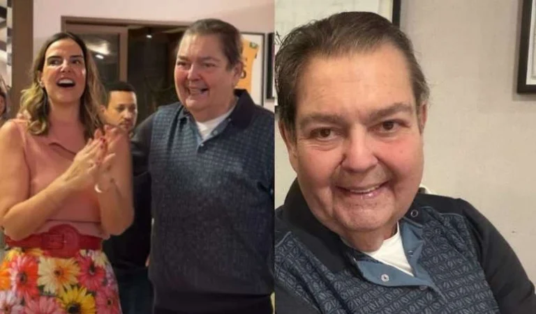 Faustão reaparece sem cadeira de rodas em aniversário da esposa e estado de saúde do apresentador surpreende. Veja!