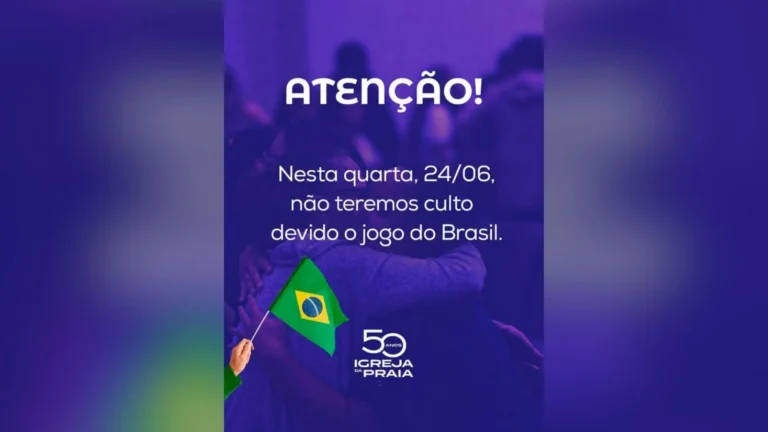 Pastor cancela culto para fiéis assistirem Brasil x Escócia na Copa