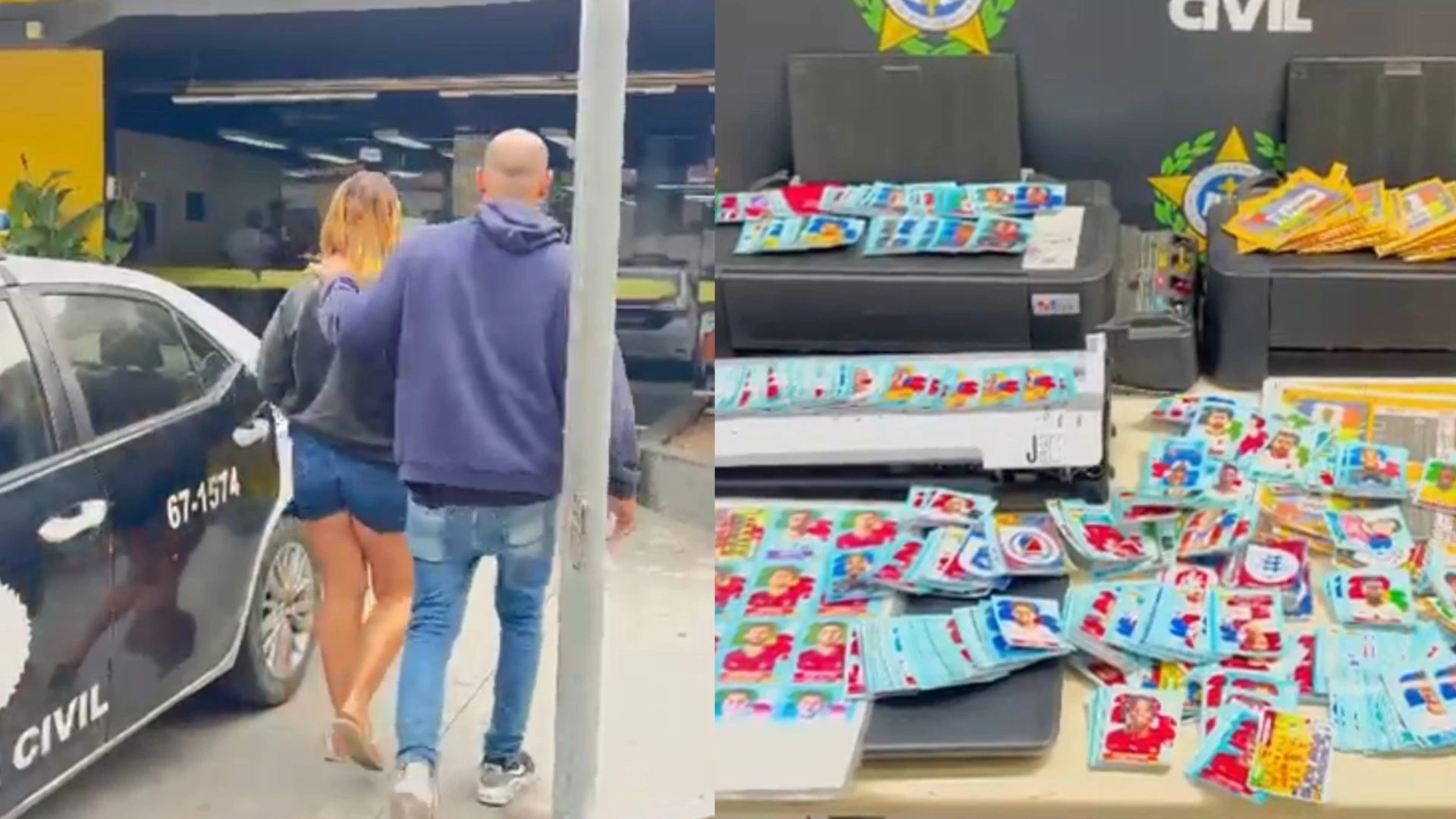 Dupla suspeita de produzir e vender figurinhas falsas da Copa é presa no RJ
