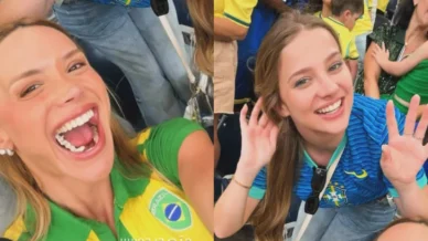 Companheiras de Martinelli e Bruno Guimarães comemoram vitória do Brasil