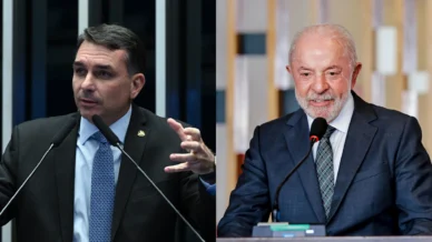 Após tarifaço, Flávio compara Lula a Biden: 