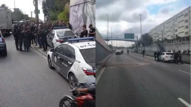 RJ: Policiais civis são baleados em ataque de traficantes na avenida Brasil