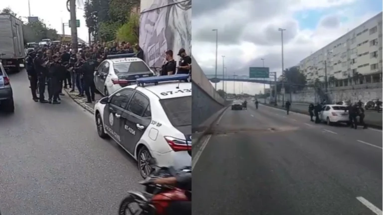 RJ: Policiais civis são baleados em ataque de traficantes na avenida Brasil